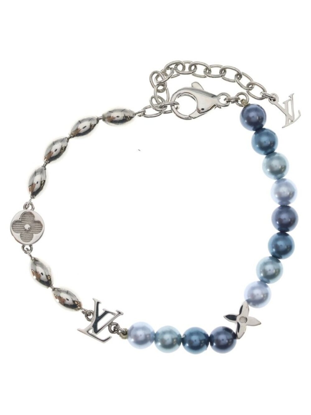 Louis Vuitton Bracelet Pearl Fusion Chain Silver